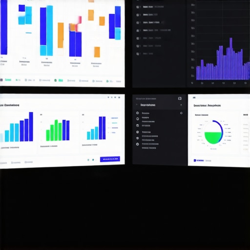 Screenshot of SEO and PPC analytics dashboards on a computer monitor.
