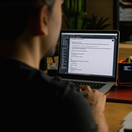 Developer correcting schema errors in code using validation tools