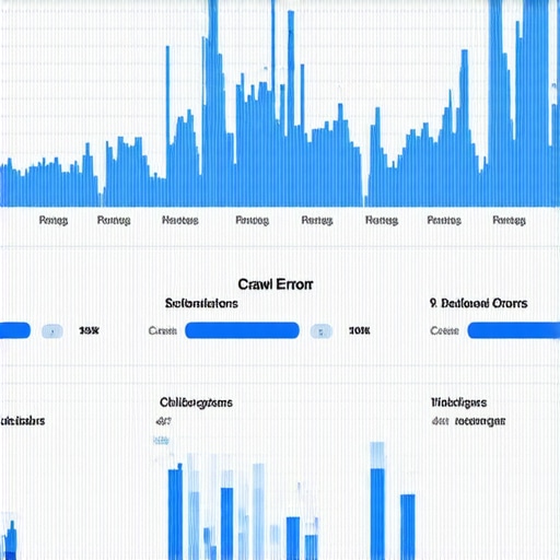 Dashboard display with crawl errors and speed metrics for website maintenance