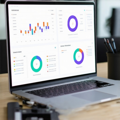 A workspace with various tools and dashboards for maintaining website performance and security.