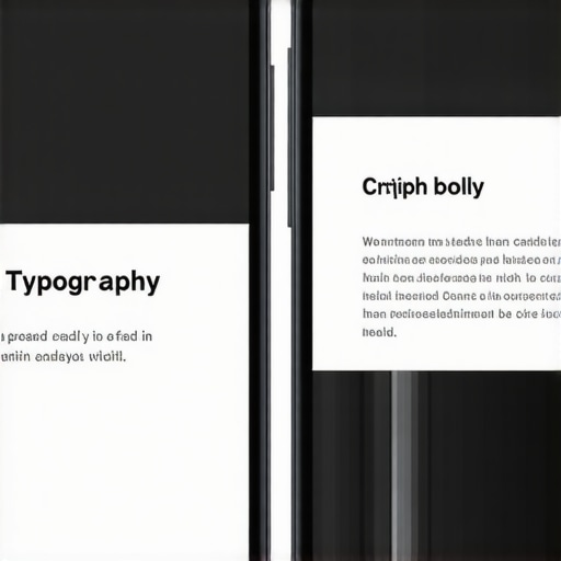 Side-by-side comparison of hard-to-read thin text versus highly legible bold mobile typography under bright outdoor light.