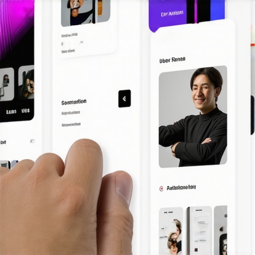 Person navigating a modern website on a smartphone showing good thumb zone optimization