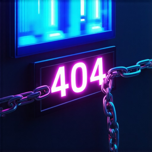 A visualization of a broken technical SEO chain and internal redirect errors.