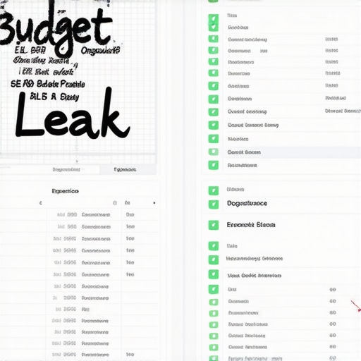 A comparison of a messy budget spreadsheet and a clean technical SEO dashboard.