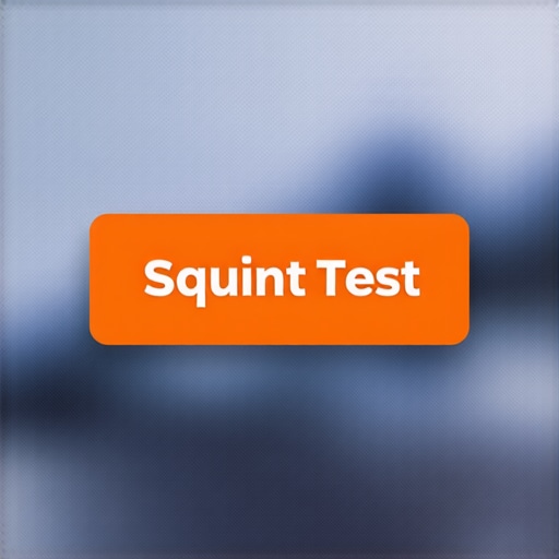 A blurred website layout showing how a high-contrast CTA button remains visible even when the rest of the content is out of focus.